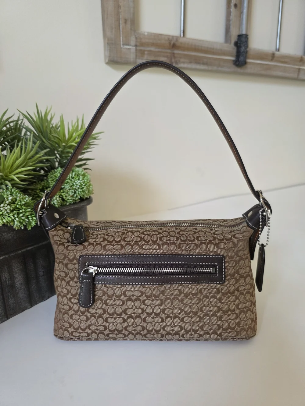 Coach Hamptons Soho Mini Signature Jacquard Baguette Shoulder Bag Y2k - Picture 1 of 12